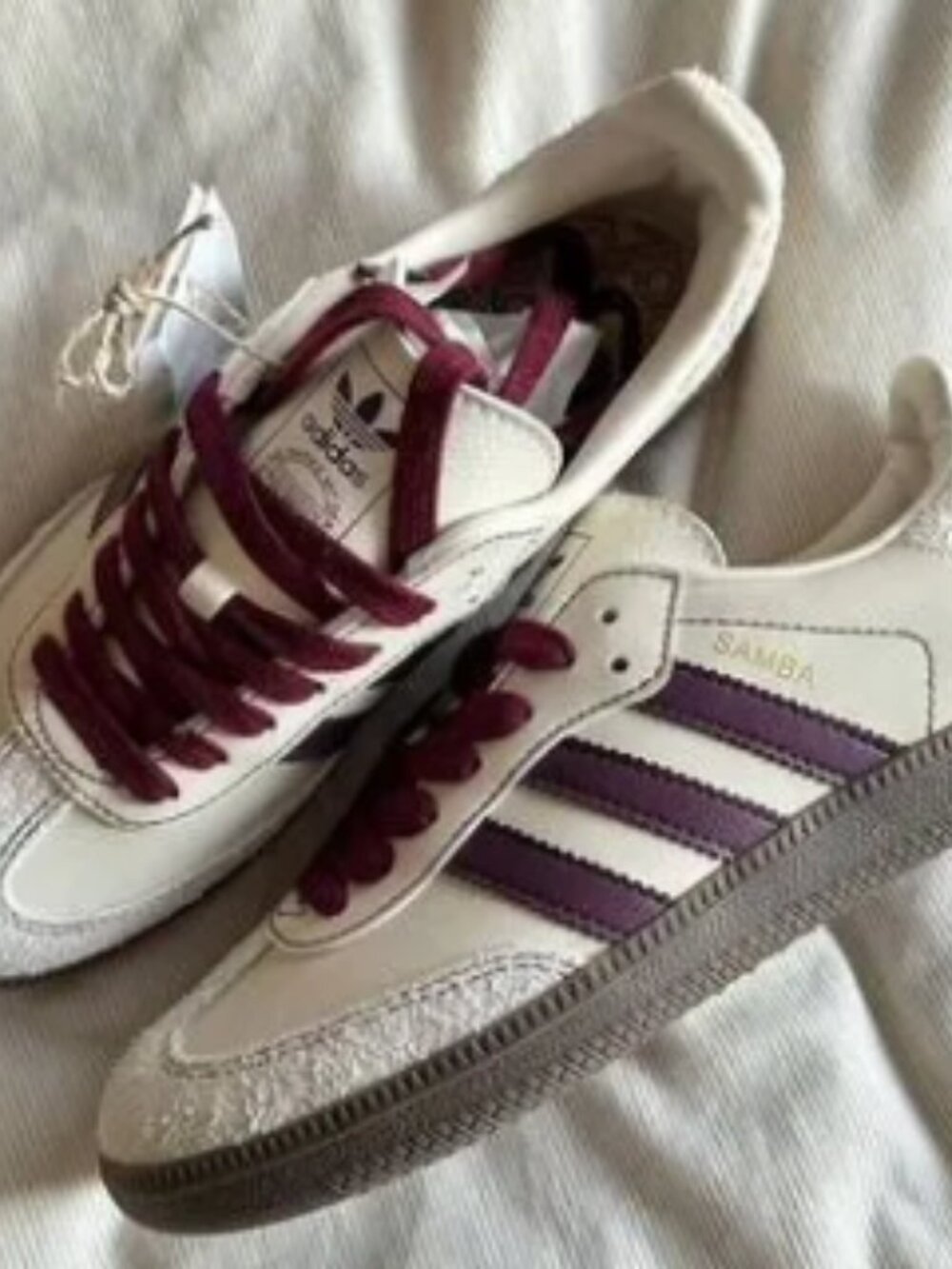 Adidas Samba OG White Purple Sneakers